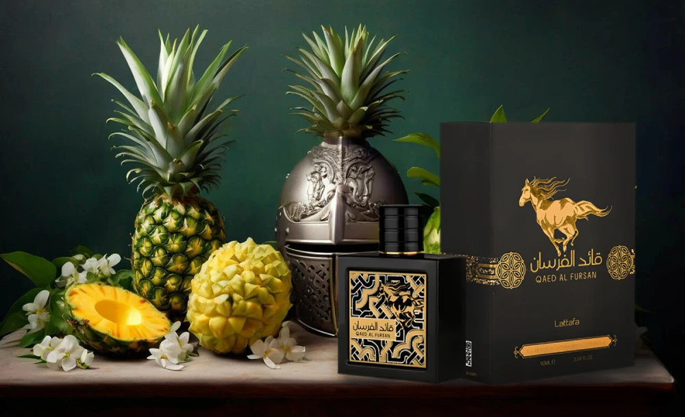 lattafa qaed al fursan bottle and packaging